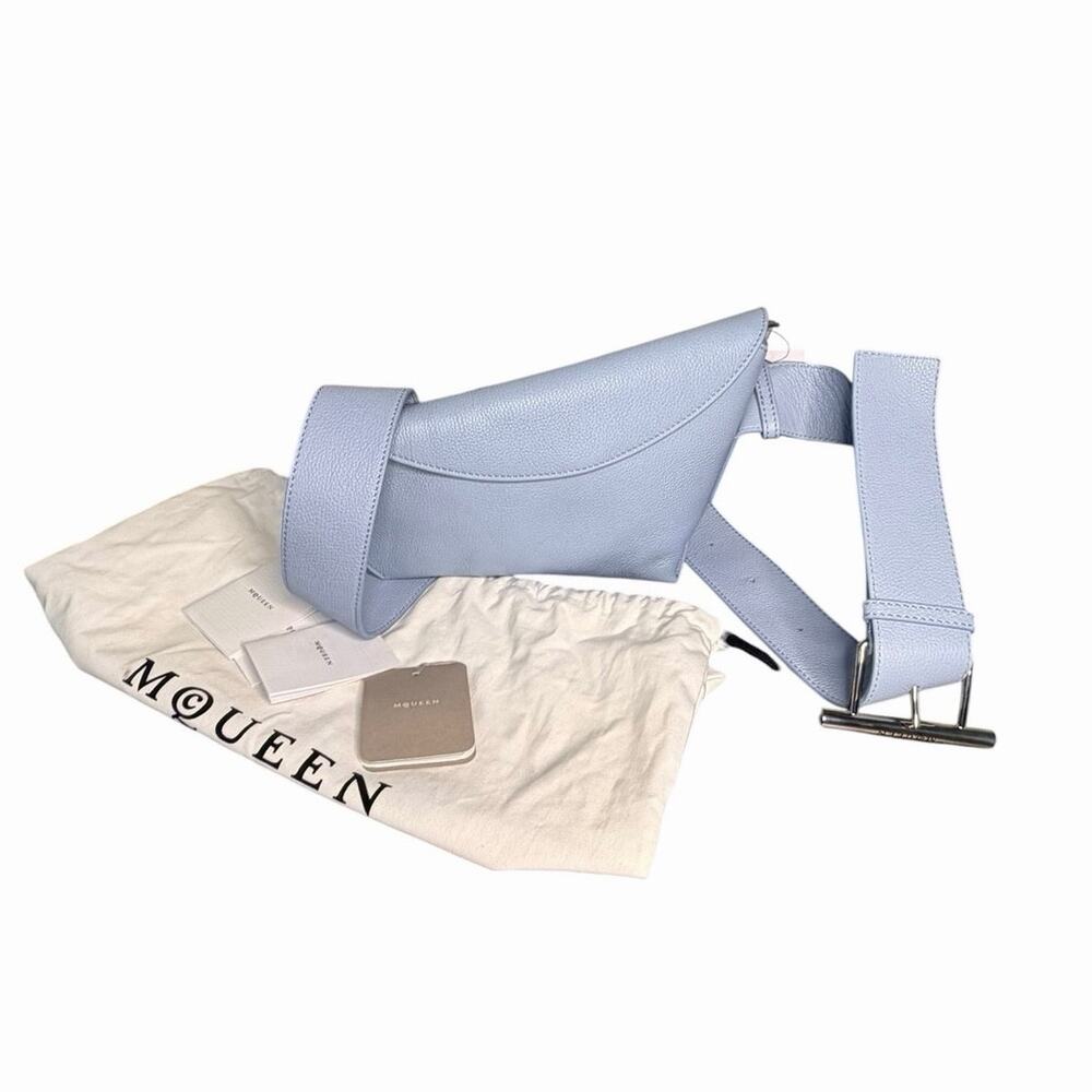 Alexander McQueen NWT T-Bar Sling Crossbody Bag in Light Blue